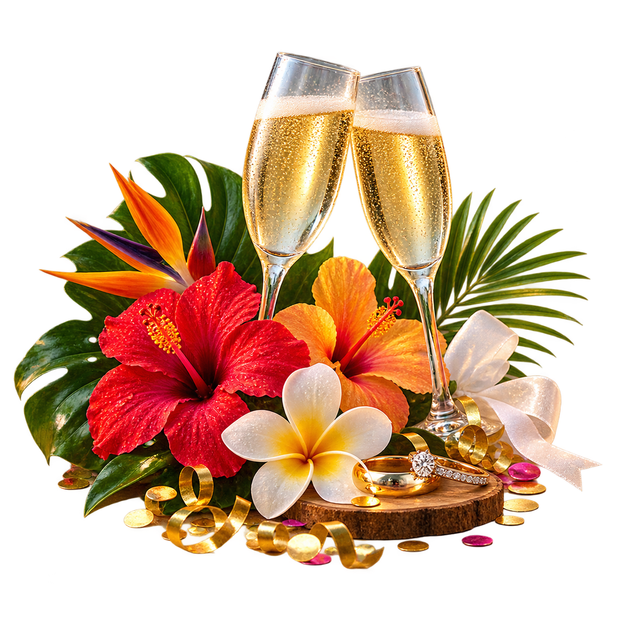 Celebration toast for private charters